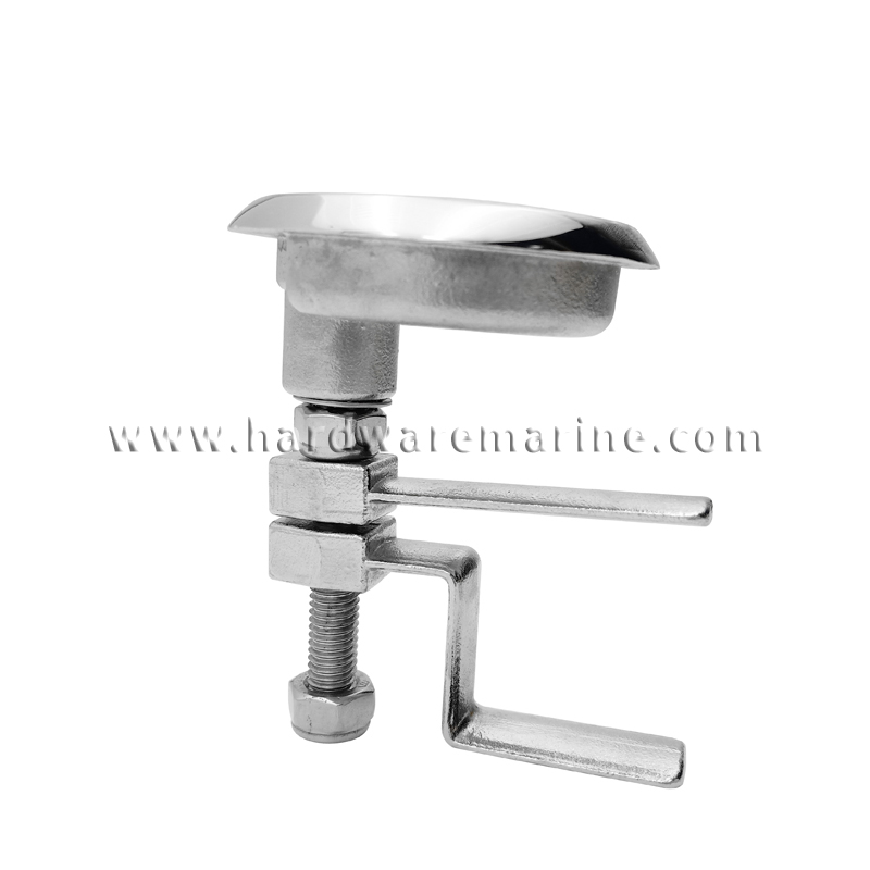 Boat 316 Stainless Steel Embedded lock with Hatch Latches Turning Lock Handle