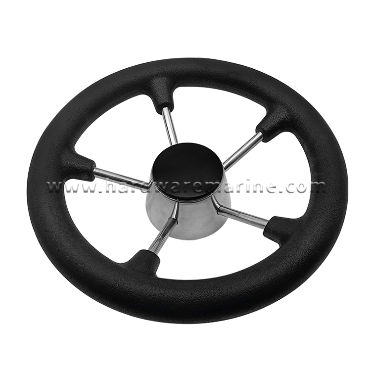 SS Steering Wheel 5 Spoke Foam Grip Control Knob