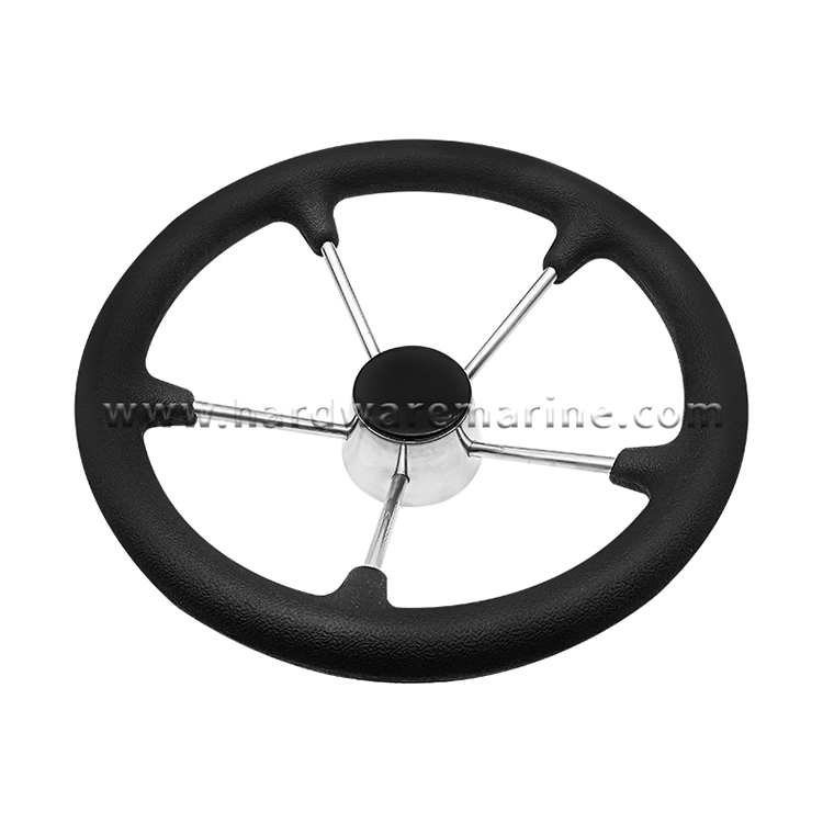 SS Steering Wheel 5 Spoke Foam Grip Control Knob