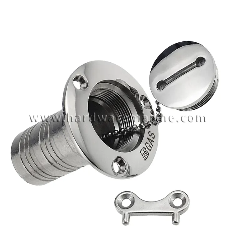 316 Stainless Steel Fuel Deck Filler with Key