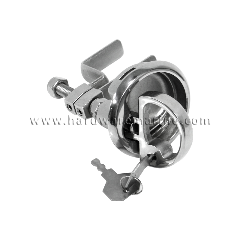 Boat 316 Stainless Steel Embedded lock with Hatch Latches Turning Lock Handle