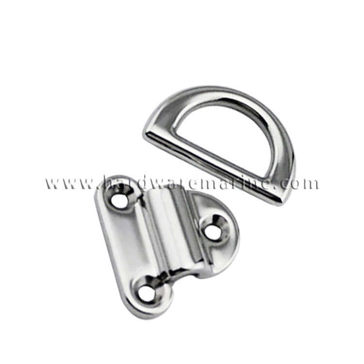 Stainless Steel 316 Boat D Shape Folding Pad Eye