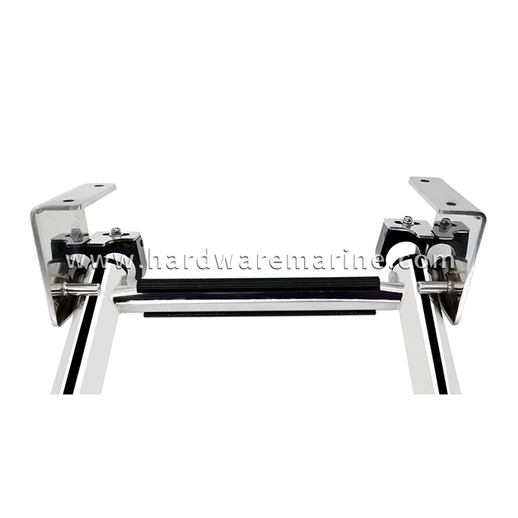 Stainless Steel Marine 4 Step Self-Lock Telescoping Boat Ladder