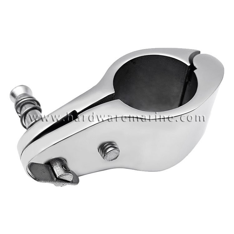 Stainless Steel 316 Bimini Top Hinged Jaw Slide Clamp