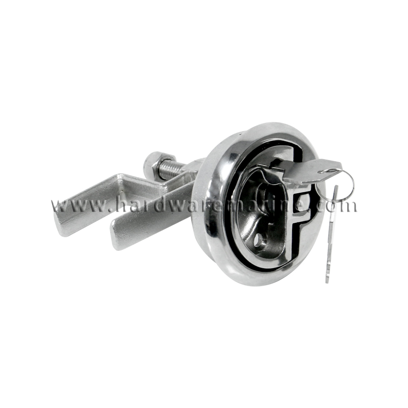 Boat 316 Stainless Steel Embedded lock with Hatch Latches Turning Lock Handle