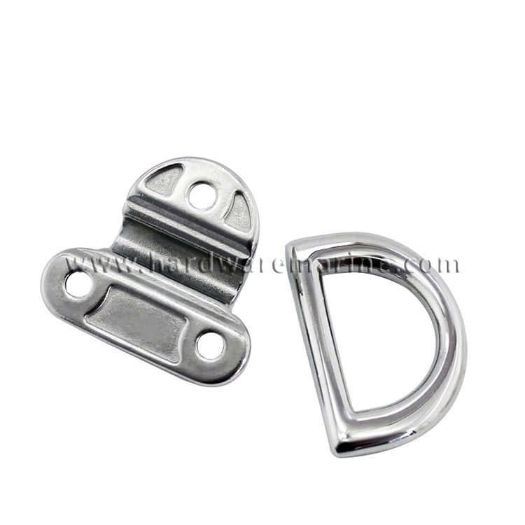 Stainless Steel 316 Boat D Shape Folding Pad Eye