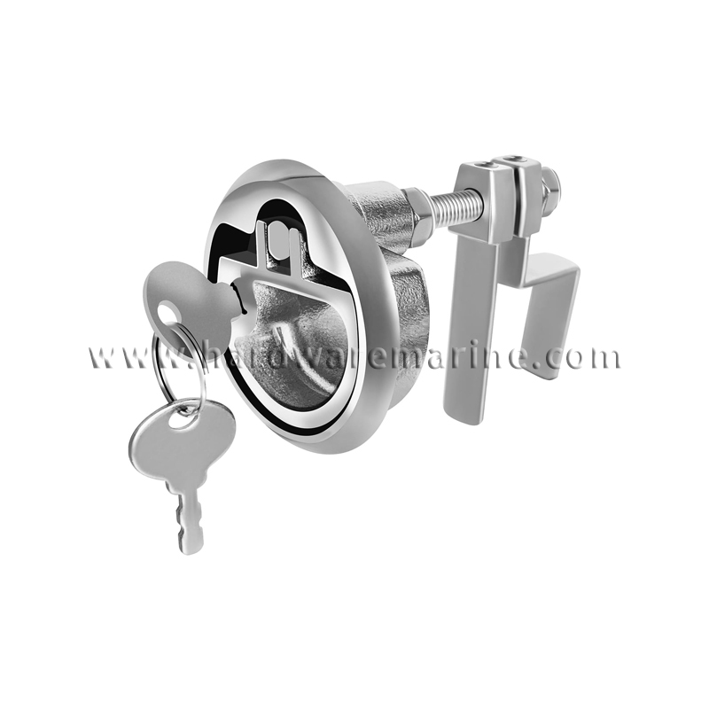 Boat 316 Stainless Steel Embedded lock with Hatch Latches Turning Lock Handle