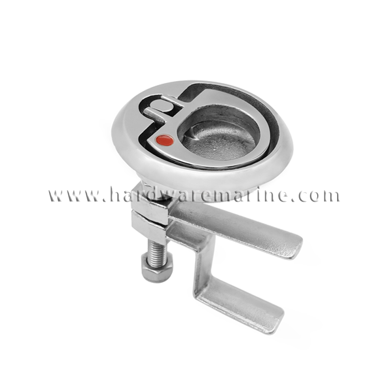 Boat 316 Stainless Steel Embedded lock with Hatch Latches Turning Lock Handle