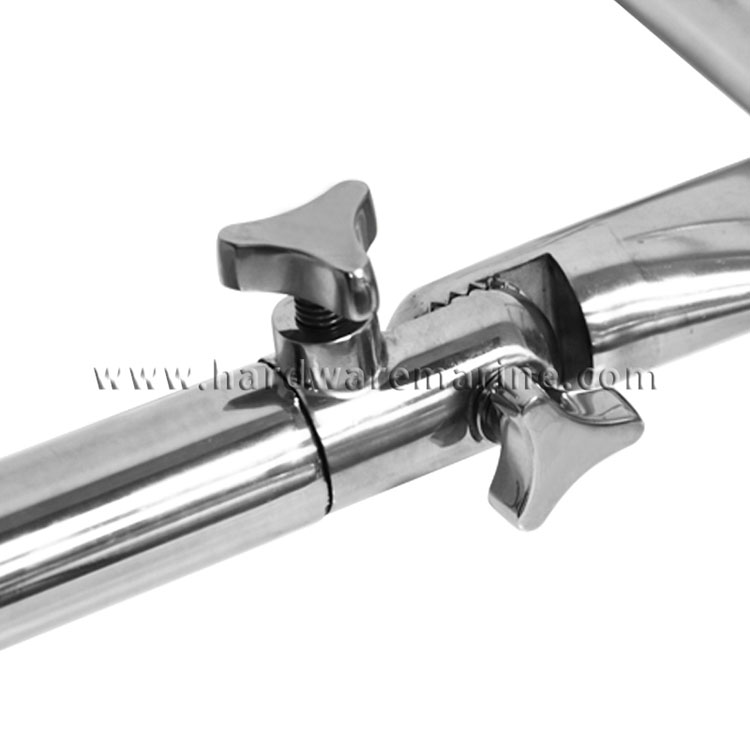Marine Boat 316 Stainless Steel Triplet Ring Adjustable Fishing Rod Holder