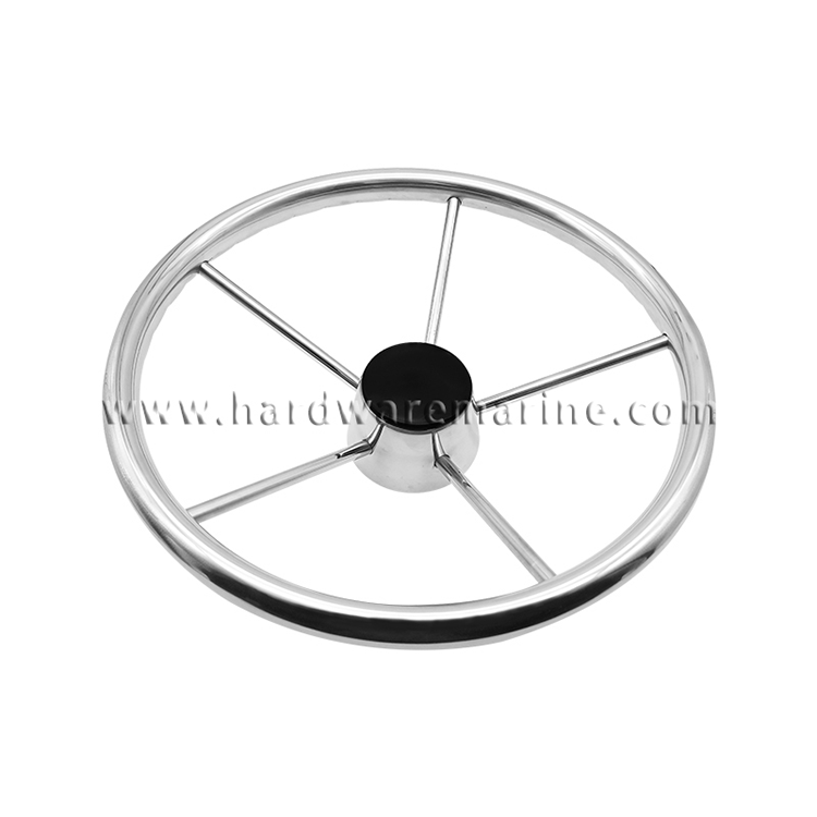 Stainless Steel 5 Spoke Steering Wheel With Knob
