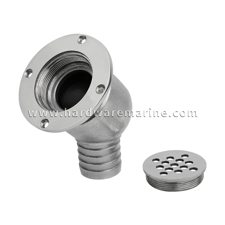 316 Stainless Steel Marine Deck Drain Scupper With Ball
