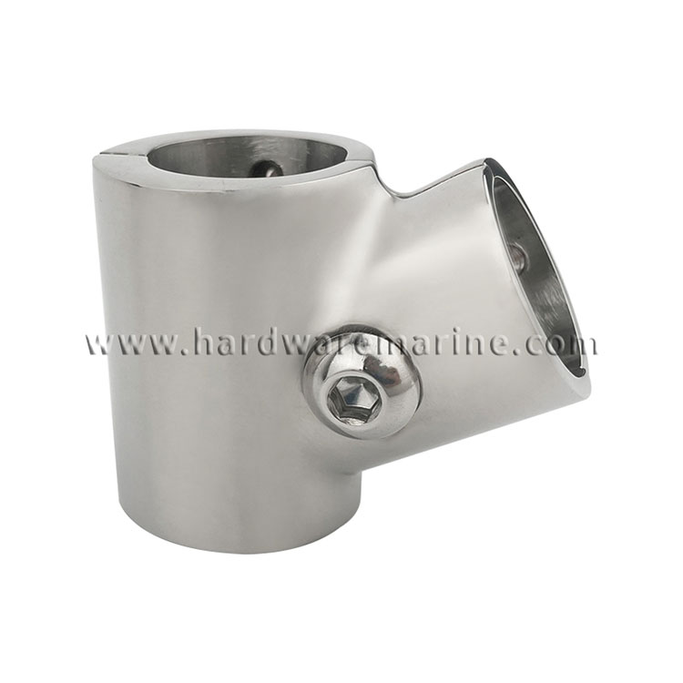 316 Stainless Steel Marine Handrail Fitting 60 Degree Tee