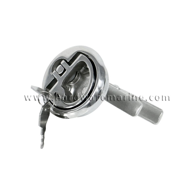 Boat 316 Stainless Steel Embedded lock with Hatch Latches Turning Lock Handle