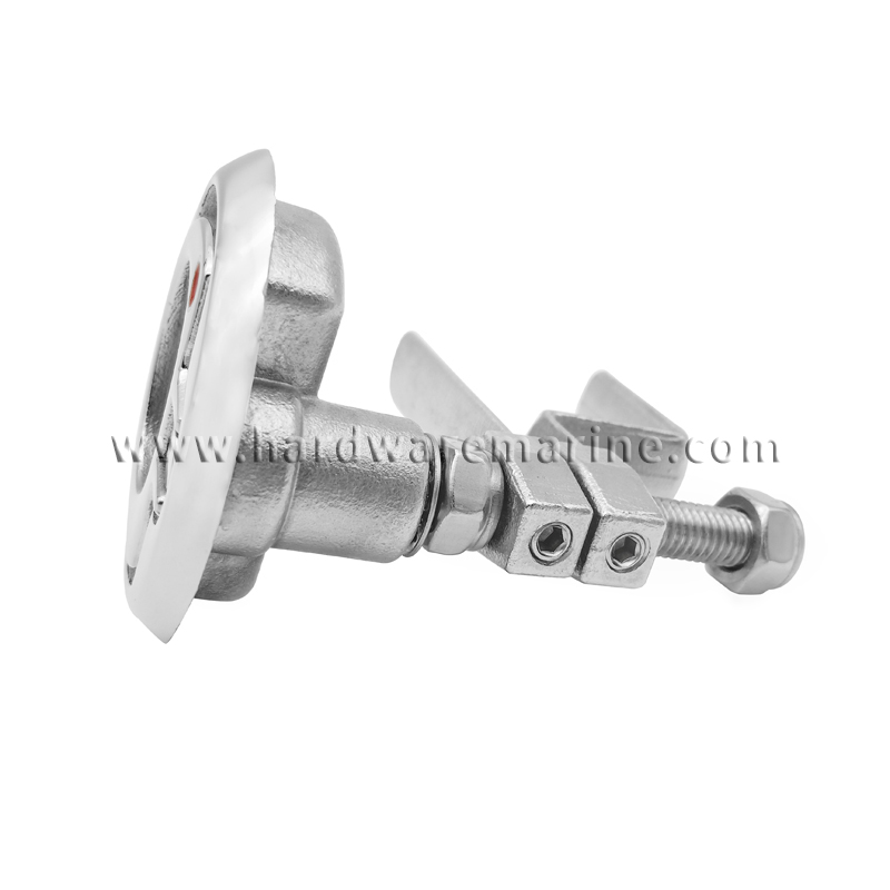 Boat 316 Stainless Steel Embedded lock with Hatch Latches Turning Lock Handle