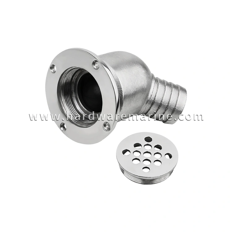 316 Stainless Steel Marine Deck Drain Scupper With Ball
